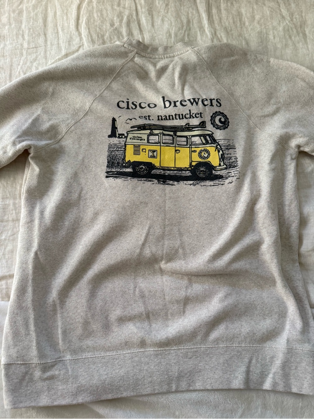 Cisco Brewers Nantucket Graphic Sweatshirt - Cream with Yellow Van